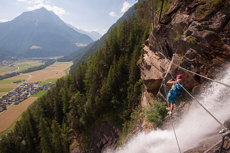 Längenfeld Klettern Lehner Wasserfall